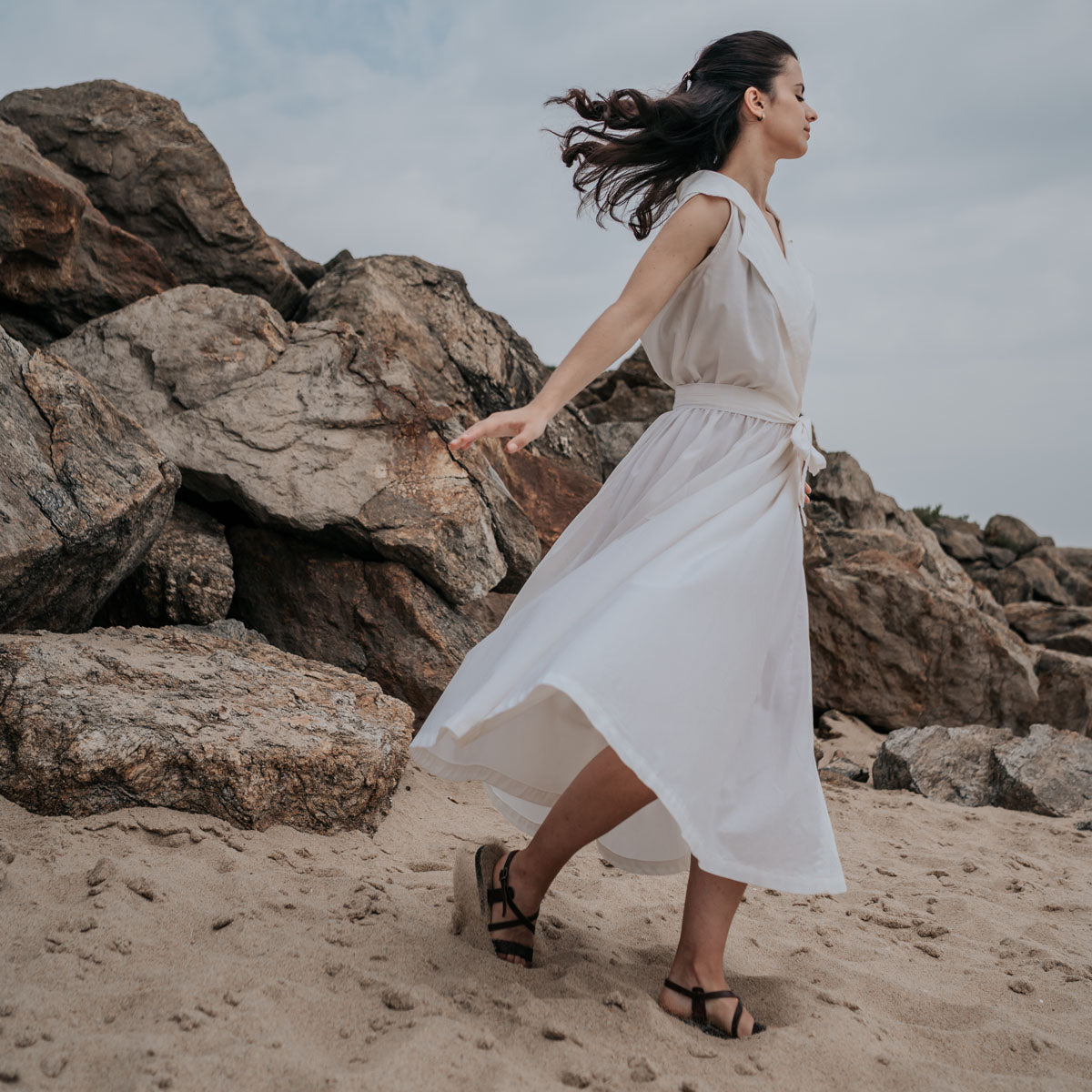 Vestido longo branco